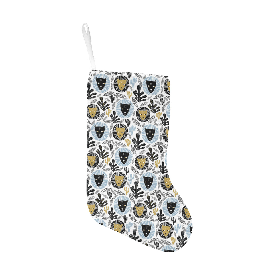 Lion Pattern Print Design 05 Christmas Stocking