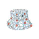 Bowling ball bowling pins blue blackground Unisex Bucket Hat