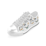 windmill pattern Men's Low Top Shoes White