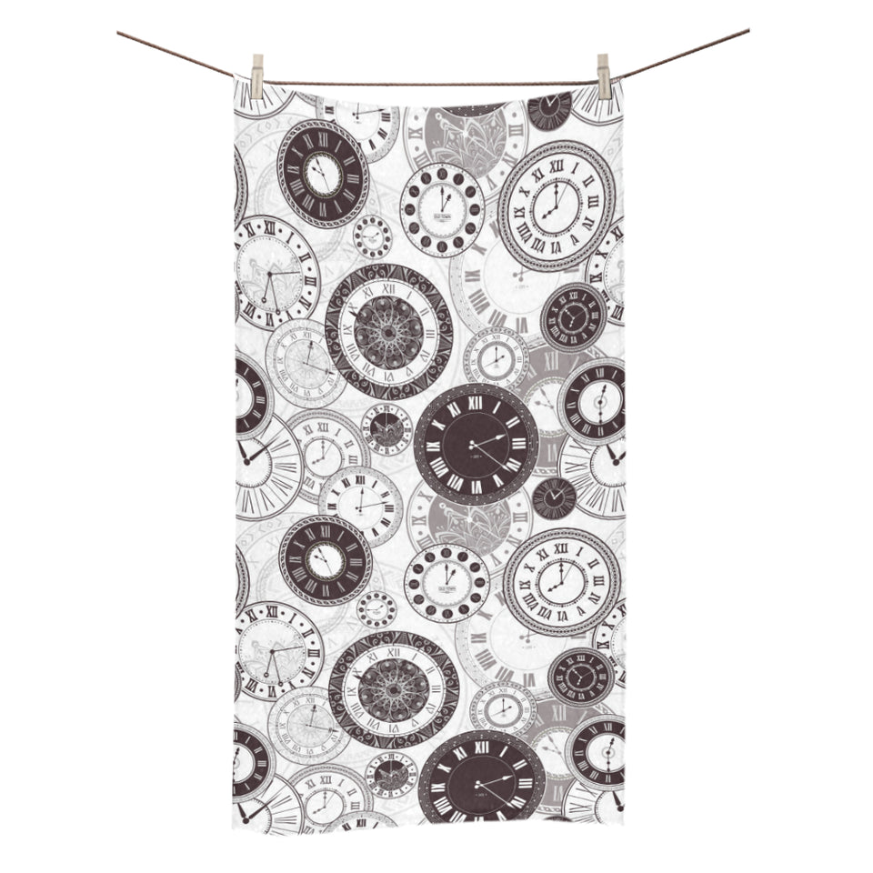 Classic vintage clock pattern Bath Towel