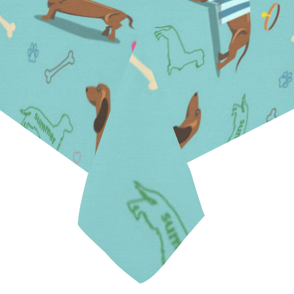 Dachshund decorative background Tablecloth