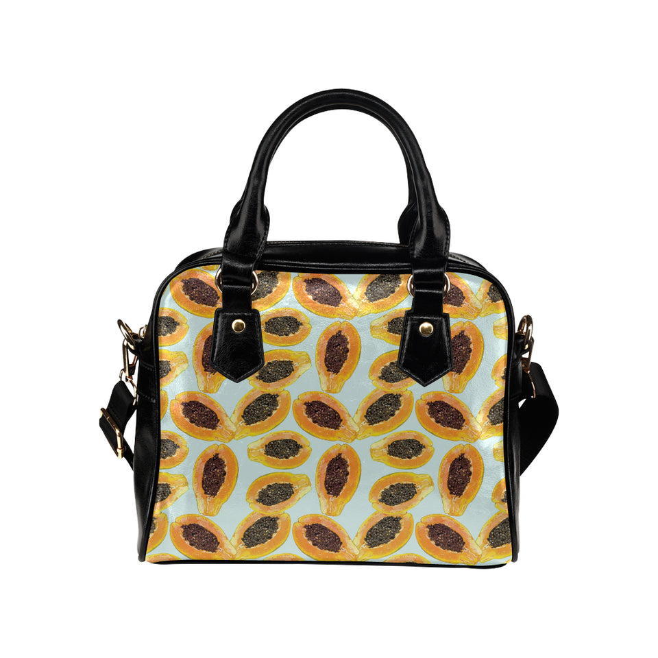 Watercolor papaya pattern Shoulder Handbag