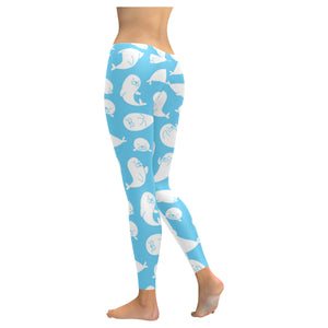 Cute white sea lion seals pattern Women's Legging Fulfilled In US