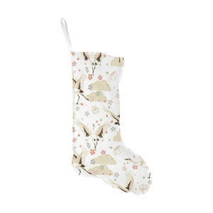 Beautiful Japanese cranes pattern Christmas Stocking