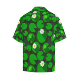 Frog waterlily pattern Men's All Over Print Hawaiian Shirt