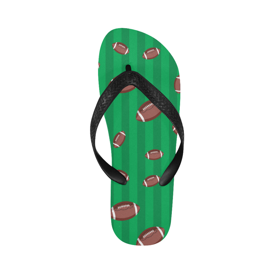 American football ball field background Unisex Flip Flops