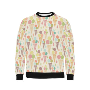 Ice cream cone pattern Men's Crew Neck Sweatshirt