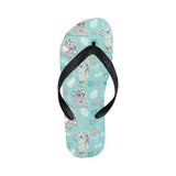 Cute koalas blue background pattern Unisex Flip Flops