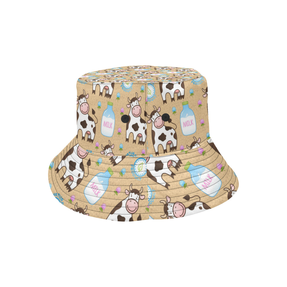 Cow bottle of milk pattern Unisex Bucket Hat