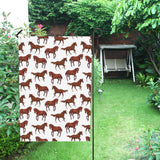 Horses running pattern background House Flag Garden Flag