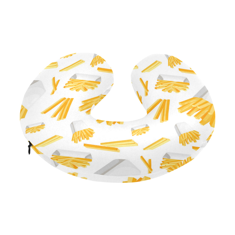 French fries white paper box pattern U-Shaped Travel Neck Pillow