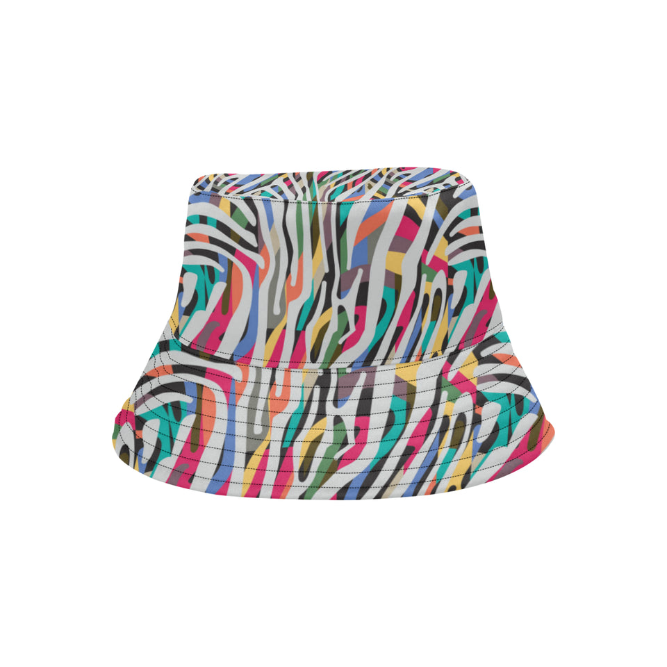 Colorful zebra skin pattern Unisex Bucket Hat