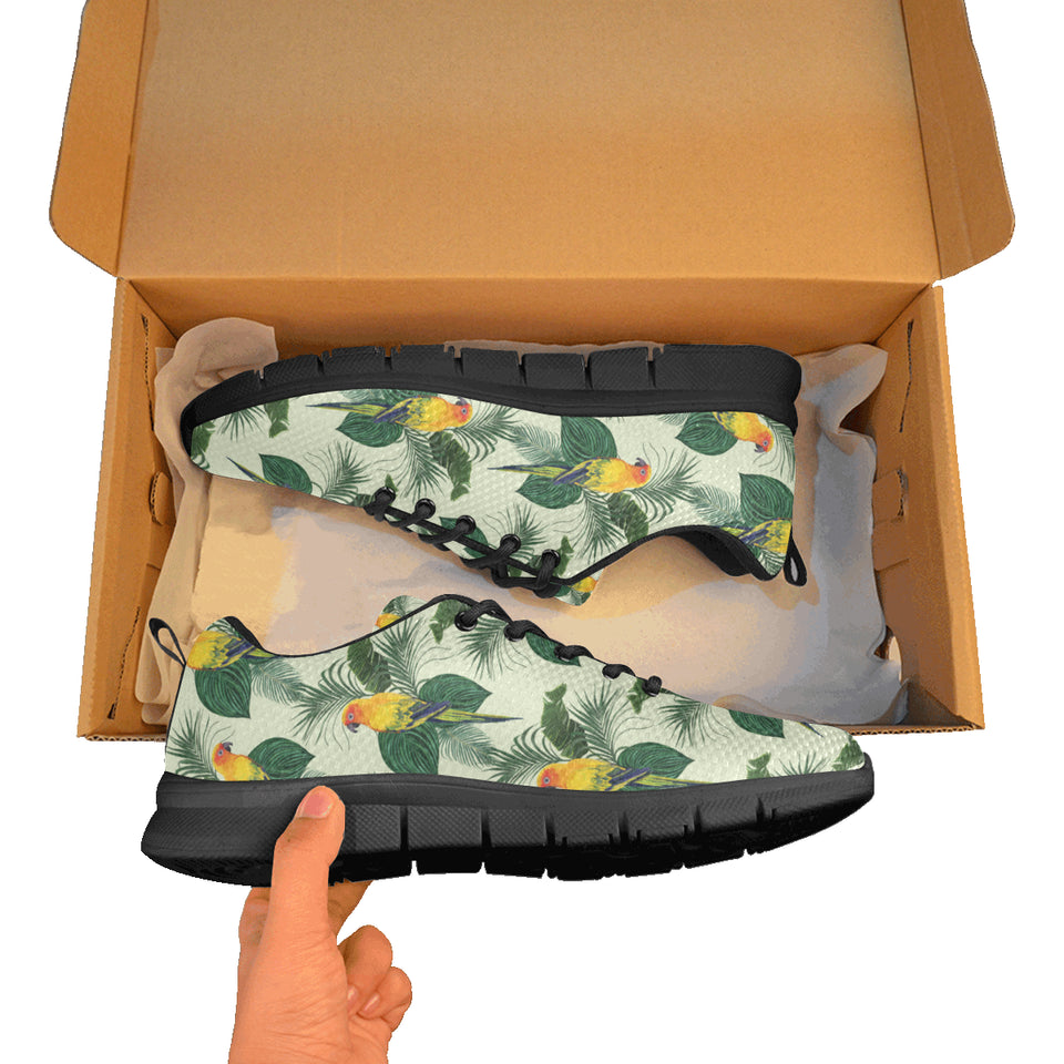 Beautiful parrot palm leaves pattern Men's Sneaker Shoes