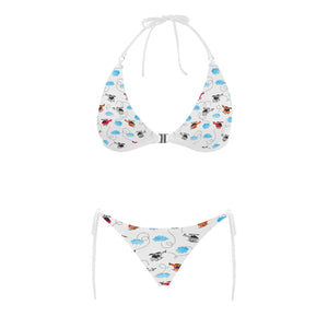 Watercolor helicopter cloud pattern Sexy Bikinis Two-Piece Swimsuits