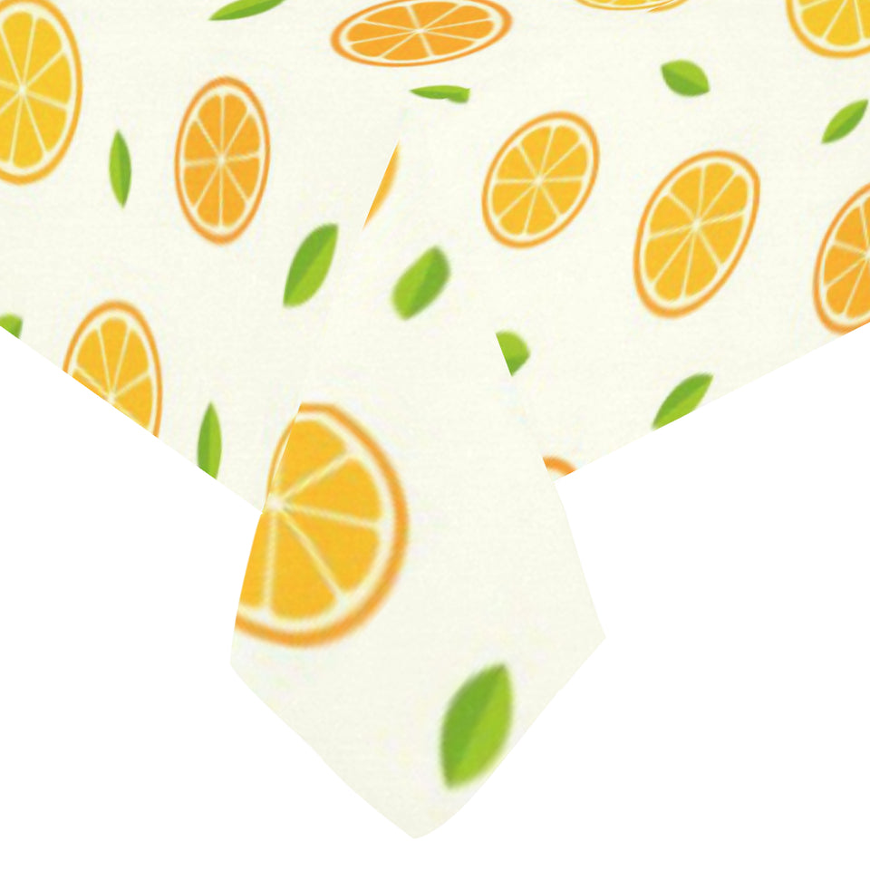 oranges leaves pattern Tablecloth