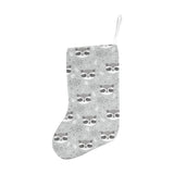 Cute raccoons leaves dot Christmas Stocking