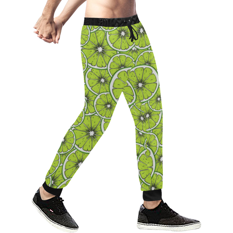 Slices of Lime design pattern Unisex Casual Sweatpants