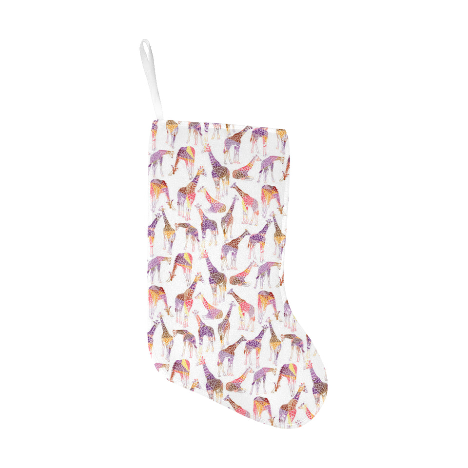 Giraffe Pattern Print Design 02 Christmas Stocking