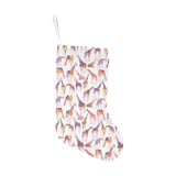 Giraffe Pattern Print Design 02 Christmas Stocking