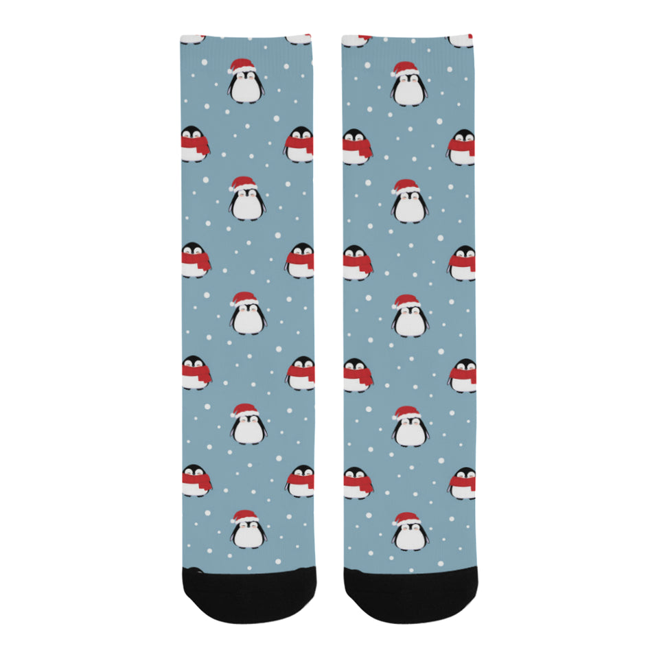 Cute penguin christmas snow pattern Crew Socks
