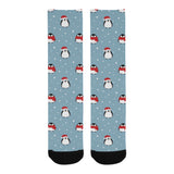Cute penguin christmas snow pattern Crew Socks