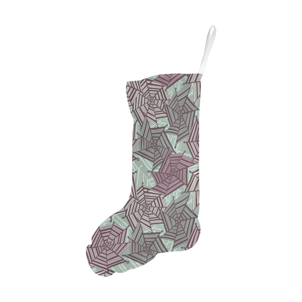 Spider web cobweb design color pattern Christmas Stocking