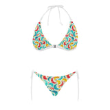 Colorful moon pattern Sexy Bikinis Two-Piece Swimsuits