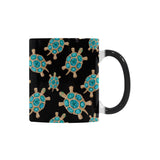 Sea turtle blue stone pattern Morphing Mug Heat Changing Mug