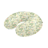 Hand drawn sea turtle fish pattern U-Shaped Travel Neck Pillow