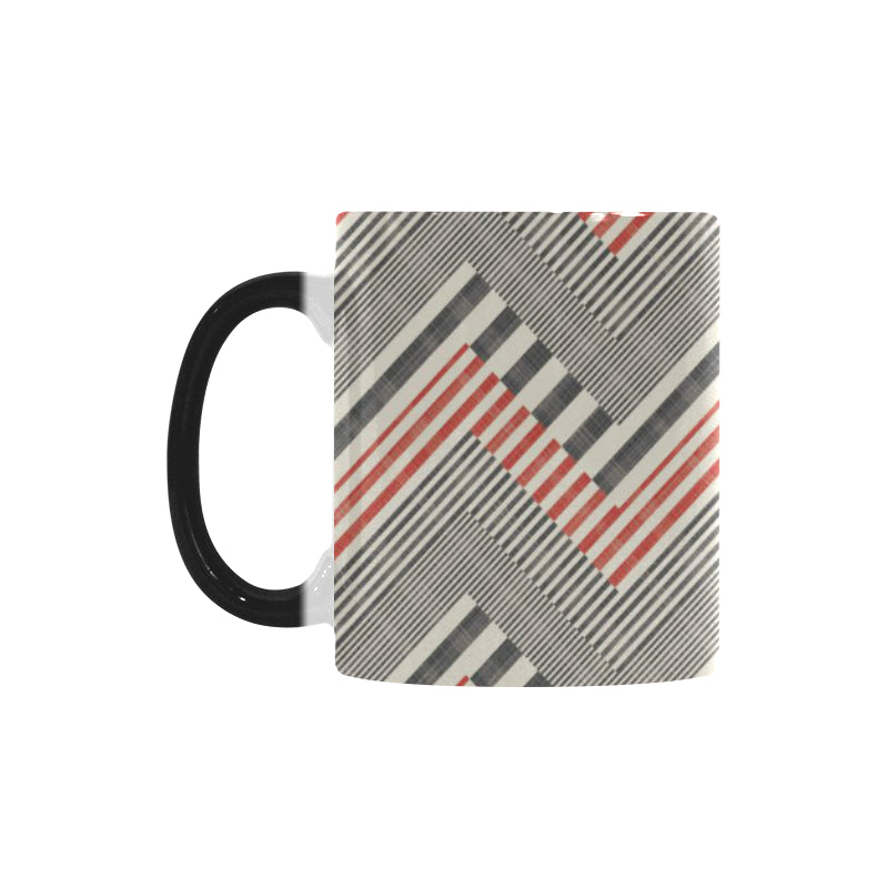 zigzag chevron striped pattern Morphing Mug Heat Changing Mug