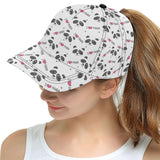 Hand Drawn faces of pandas pattern All Over Print Snapback Cap