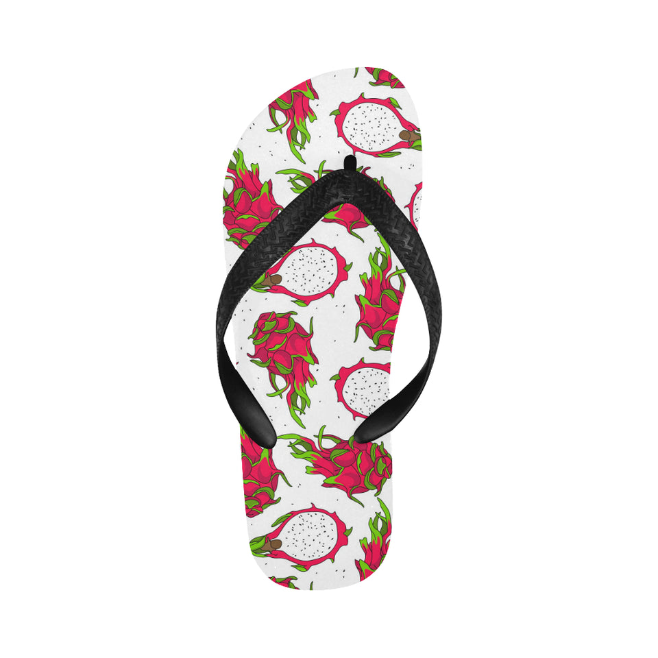 dragon fruits white background Unisex Flip Flops