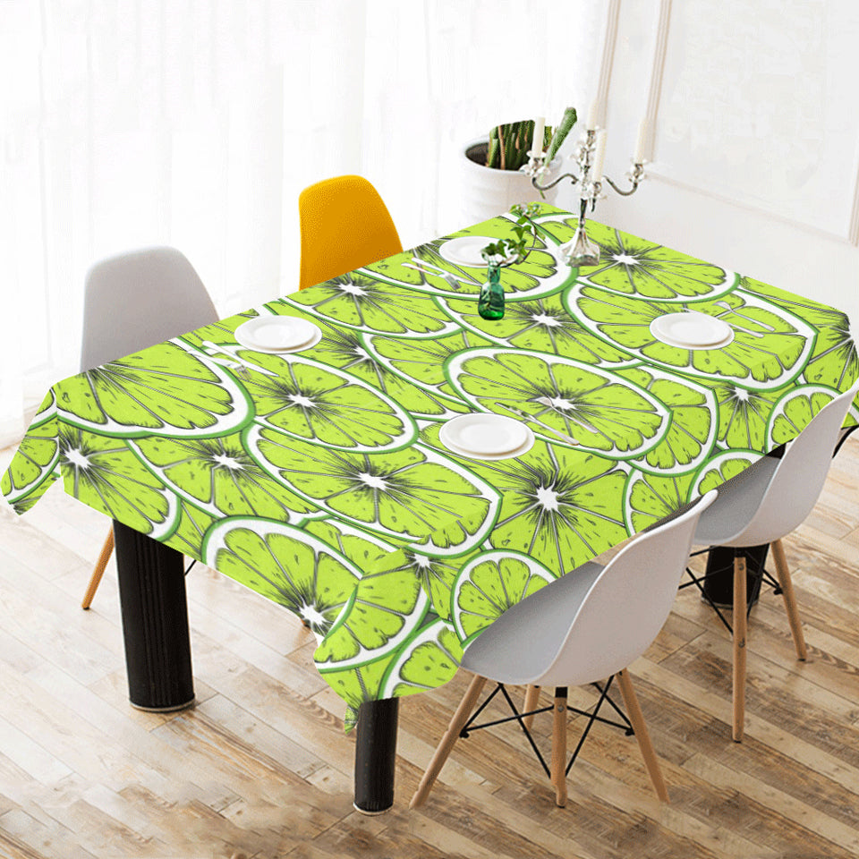 Slices of Lime design pattern Tablecloth