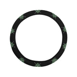 Deer Christmas new year pattern argyle Car Steering Wheel Cover