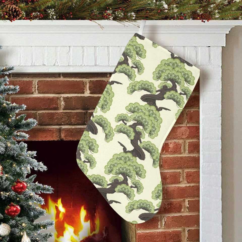 Bonsai pattern Christmas Stocking