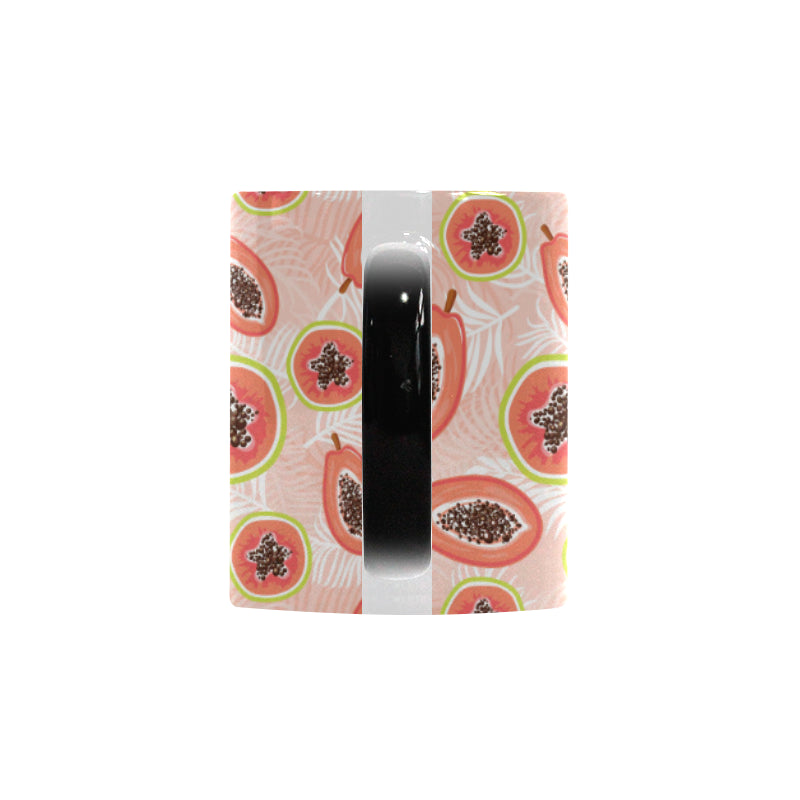 papaya leaves pattern Morphing Mug Heat Changing Mug