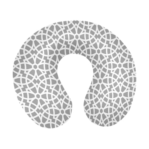 arabic gray pattern U-Shaped Travel Neck Pillow