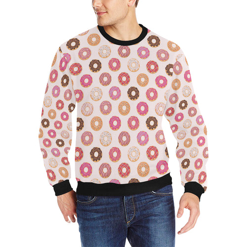 Colorful donut pattern Men's Crew Neck Sweatshirt