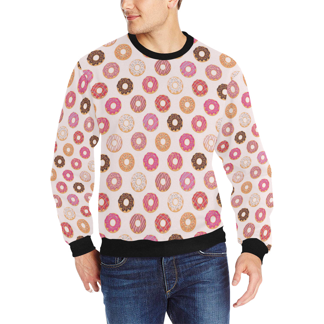 Colorful donut pattern Men's Crew Neck Sweatshirt