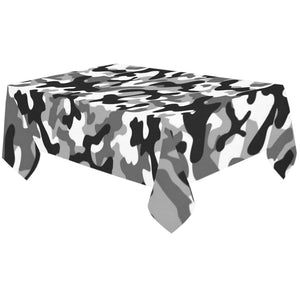 Black white camouflage pattern Tablecloth