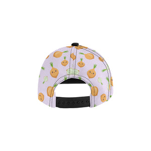 cute onions smiling faces purple background All Over Print Snapback Cap