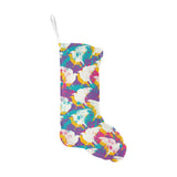 Colorful crow illustration pattern Christmas Stocking