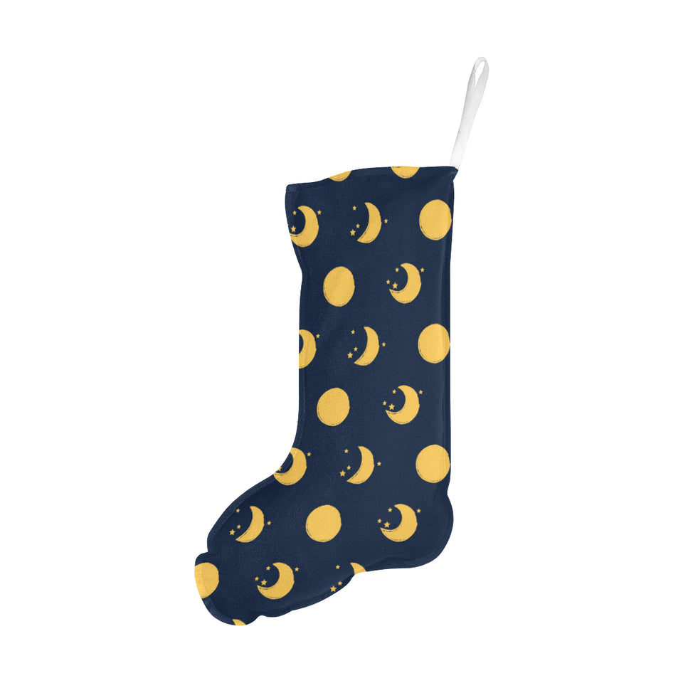 Moon star pattern Christmas Stocking