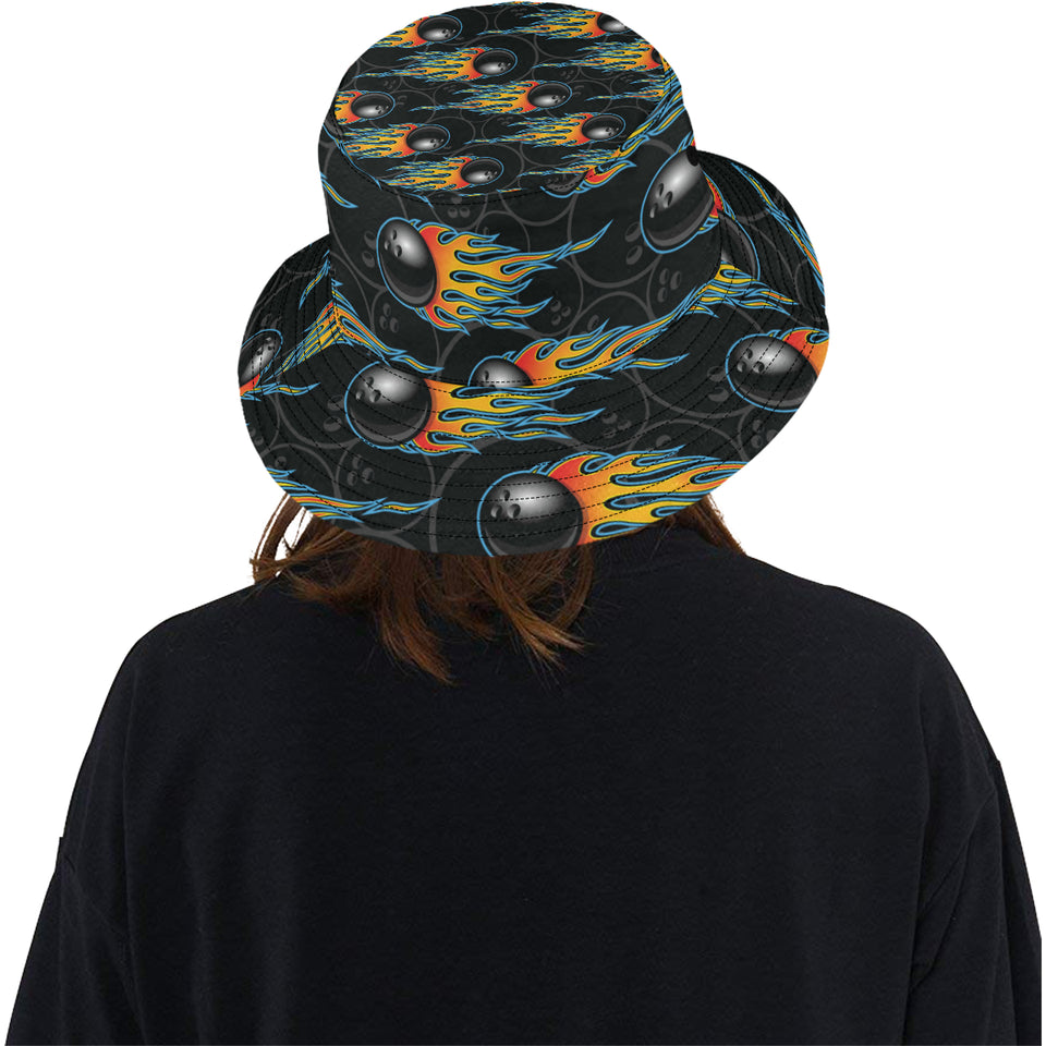 Bowling balls flame pattern Unisex Bucket Hat