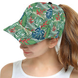 heliconia palm and monstera  leaves pattern All Over Print Snapback Cap