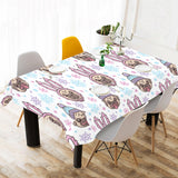 Cute pug hat rabbit costume pattern Tablecloth