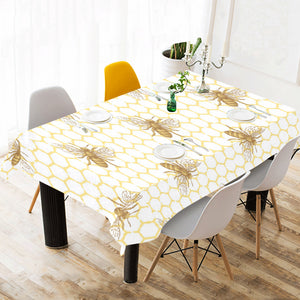 Bee honeycomb seamless design pattern Tablecloth