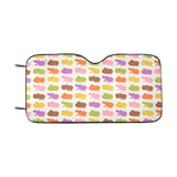 Hippopotamus Pattern Print Design 01 Car Sun Shade