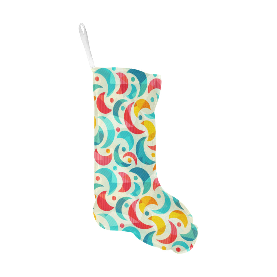 Colorful moon pattern Christmas Stocking