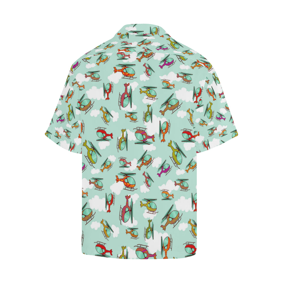 Helicopter design pattern Men's All Over Print Hawaiian Shirt